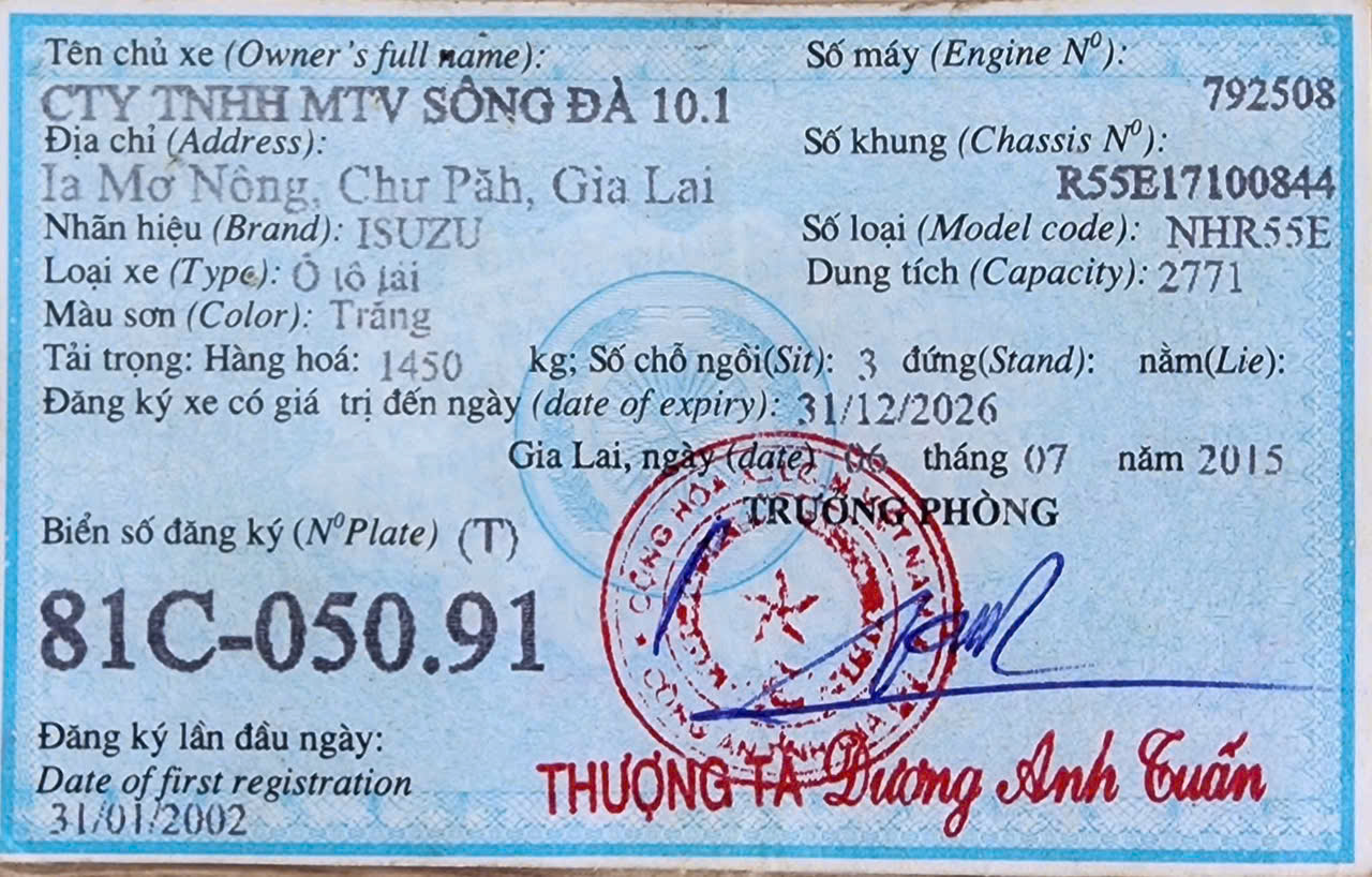 Xe, máy cũ, hỏng, Lô thứ 2 của Công ty TNHH MTV Sông Đà 10.1 5