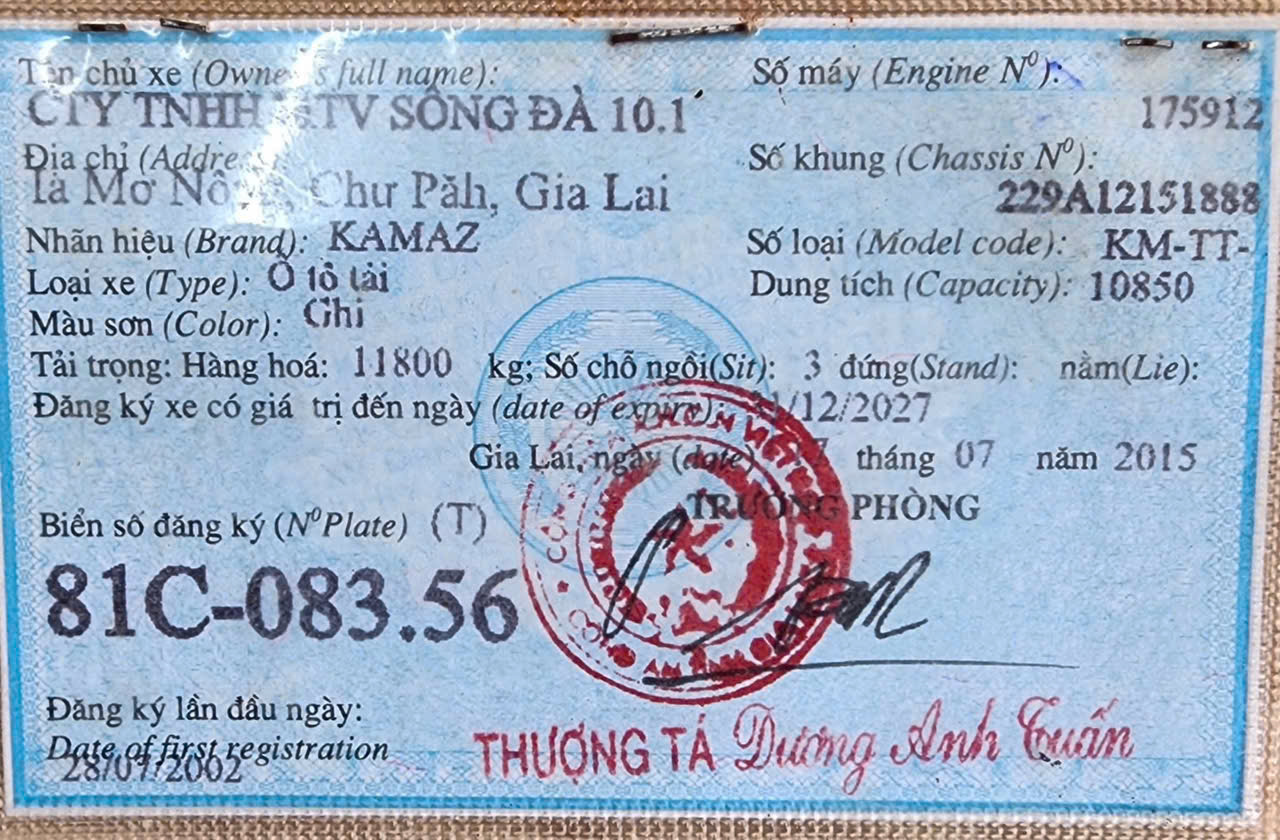 Xe, máy cũ, hỏng, Lô thứ 2 của Công ty TNHH MTV Sông Đà 10.1 6